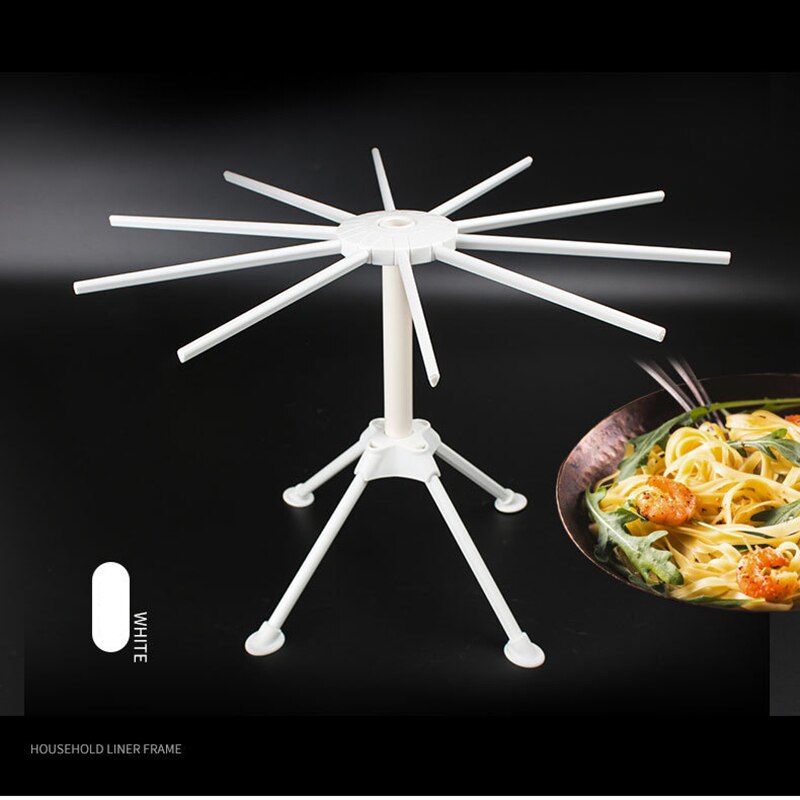 Didihou husholdningspasta tørrestativ spaghetti tørretumbler stativ nudler holder hængestativ pasta madlavningsværktøj køkkentilbehør: Hvid
