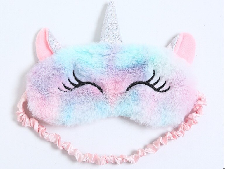 3D Eenhoorn Oogmasker Cartoon Verscheidenheid Slaapmasker Slaapmasker Ontspannen Maskplush Eye Shade Cover Geschikt Voor Reizen Home Party