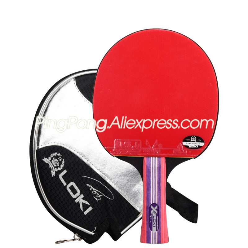 LOKI X1 Table Tennis Racket with LOKI RXTON Rubber Sponge Racket Bag Case 1-Star Original LOKI Ping Pong Bat Paddle