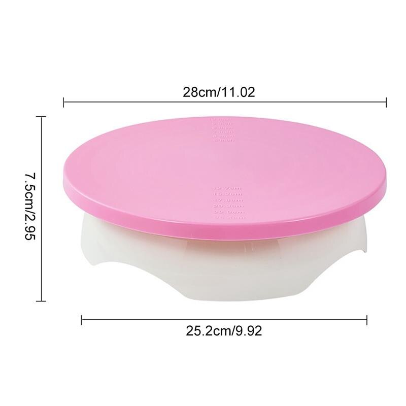 1pc DIY Cake Rotating Turntable Detachable Non-Slip Plastic Cake Stand Cake Turner Table DIY Pan Baking Tools Accessories