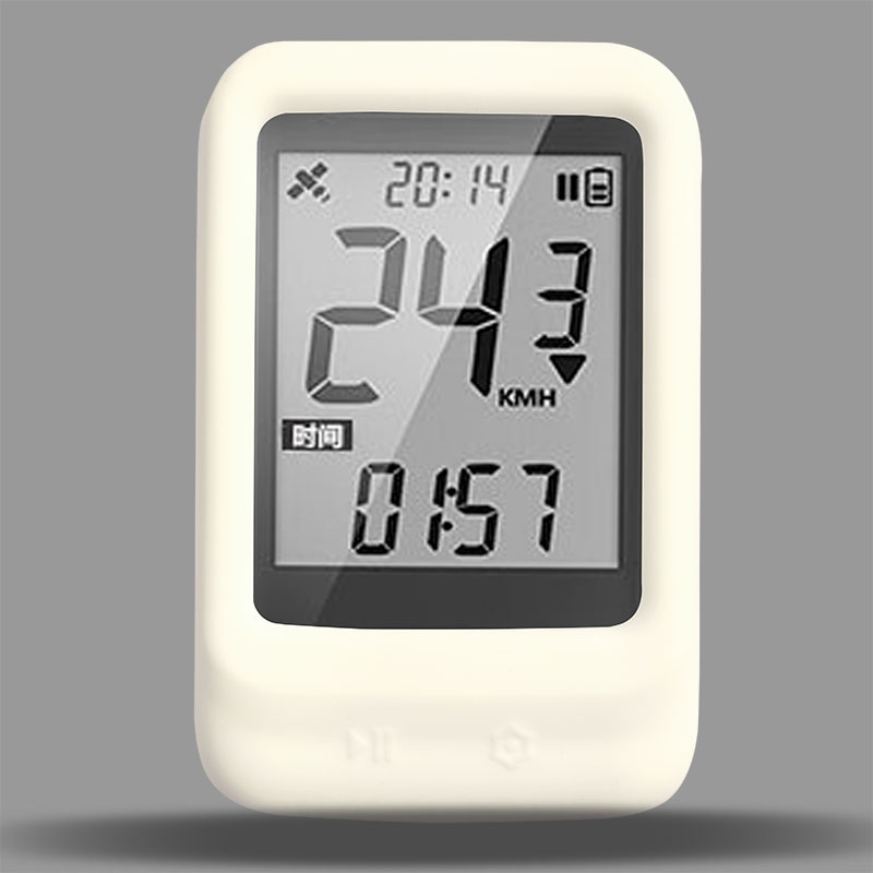 Étui en Silicone pour ordinateur de vélo igsport IGS130, protection d&#39;écran, GPS: 1pc White With Film