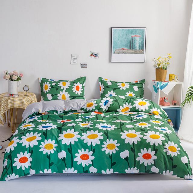 3 stücke, Bettwäsche einstellen 175x220 Decke Abdeckung, Decke Abdeckung, Bett Blatt, königin König Größe Gelb Ländlichen Stil Bettbezug 220x240 Kissenbezug: c-4 / Super König