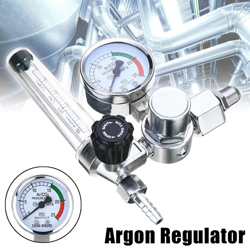 GTBL 0-25Mpa Argon Regulator CO2 Mig Tig Flow Meter Gas Regulator Flowmeter Welding Weld Gauge Argon Regulator Pressure