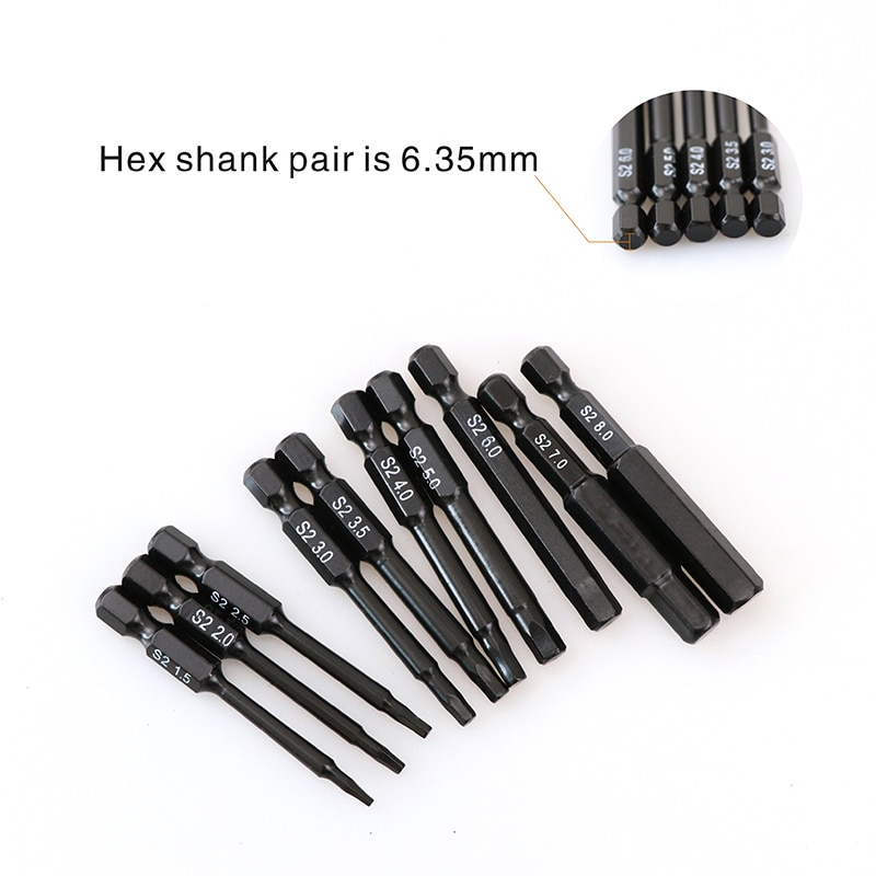 Hexagon schraubendreher 1,5, 2, 2,5, 3 schraubendreher bisschen einstellen ph2 schraube fahrer Bits präzision auswirkungen fahrer magnetische Ring Hexagon auswirkungen