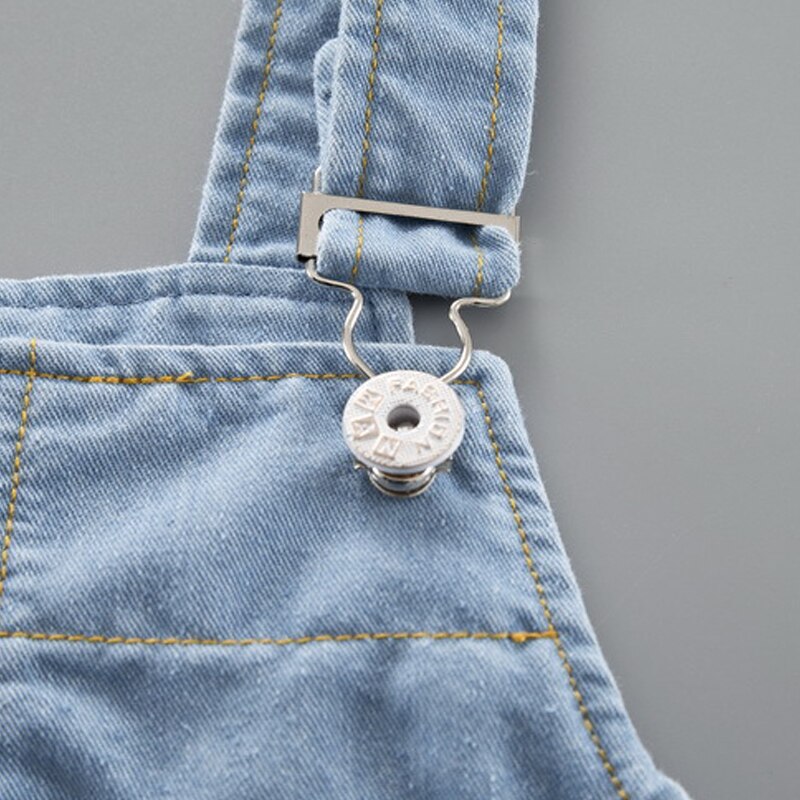 Toddlers Baby Boys Girls Suspender Pants Children Cotton Elastic Denim Pants Overalls Trouserss