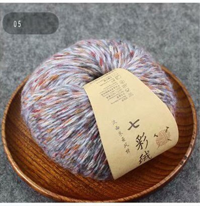 Fil de laine d'alpaga coloré 50g/balle, fil de cachemire moyen et épais pour tricoter, écharpe, manteau: 05