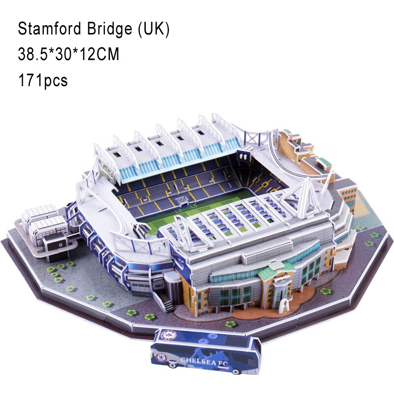 Fai da Te 3D Jigsaw Puzzle Del Mondo Stadio di Calcio di Calcio Europeo Parco Giochi Costruzione Del Modello Assemblato Giocattoli di Puzzle per Bambini Gyh