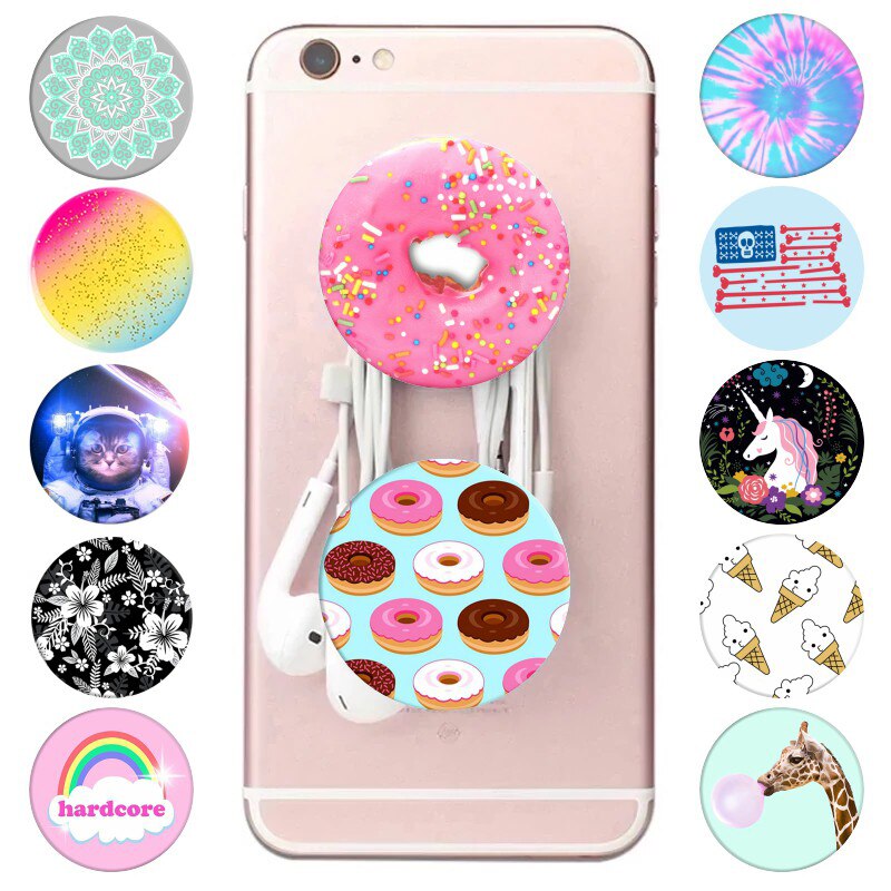 100% originale Ufficiale Rotonda Donut попсокет per I Telefoni Flessibile Supporto Del Telefono Presa Tasca Espansione Del Basamento e Anello di Presa попсокет