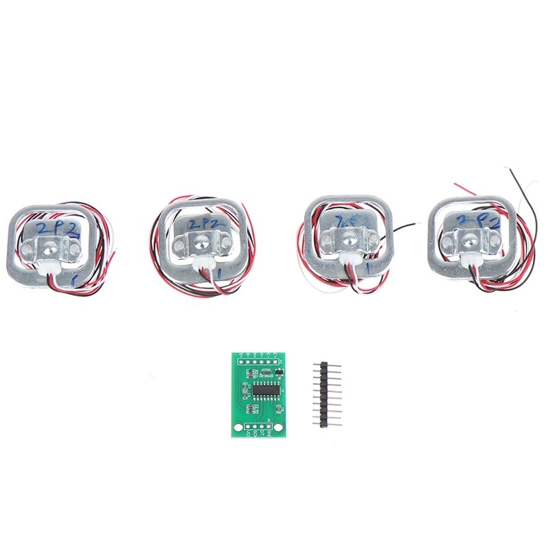 4Stck 50kg Menschlichen Maßstechen Wägezelle Gewicht Sensoren + HX711 AD Modul Körper zuletzt Zelle Wiegen Sensor Druck sensoren Messung Werkzeuge: 1 einstellen