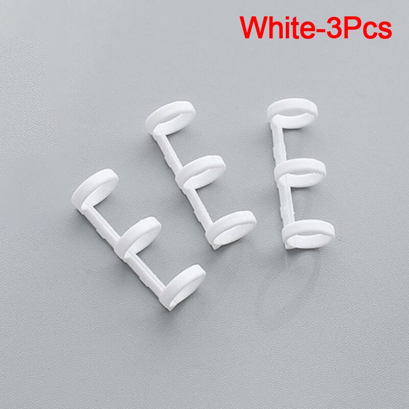 Metal Book Binders Loose Leaf 3 Ring Calendar Circle Binder For Scrapbooking Album Hinged Rings School Binding Paper Clip: White 3pcs