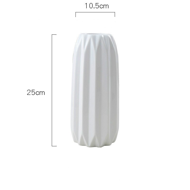 Moderne enkel origami keramikkvase farget pulver grå blå gul hvit store, mellomstore og små blomsteroppsatser: Gul