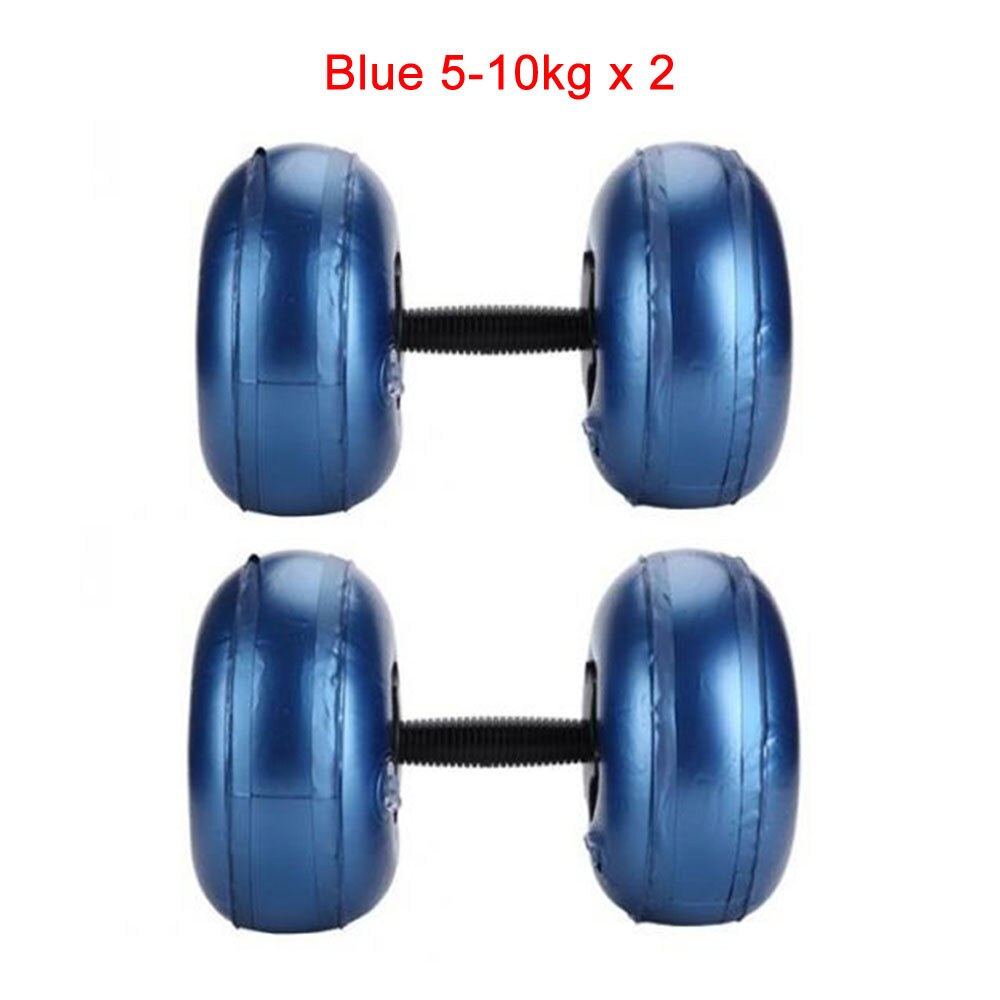 Haltère d'eau haltère gonflable musculation entraînement du corps écolière en fonte casquette de sport musculation solide: 5-10kg blue