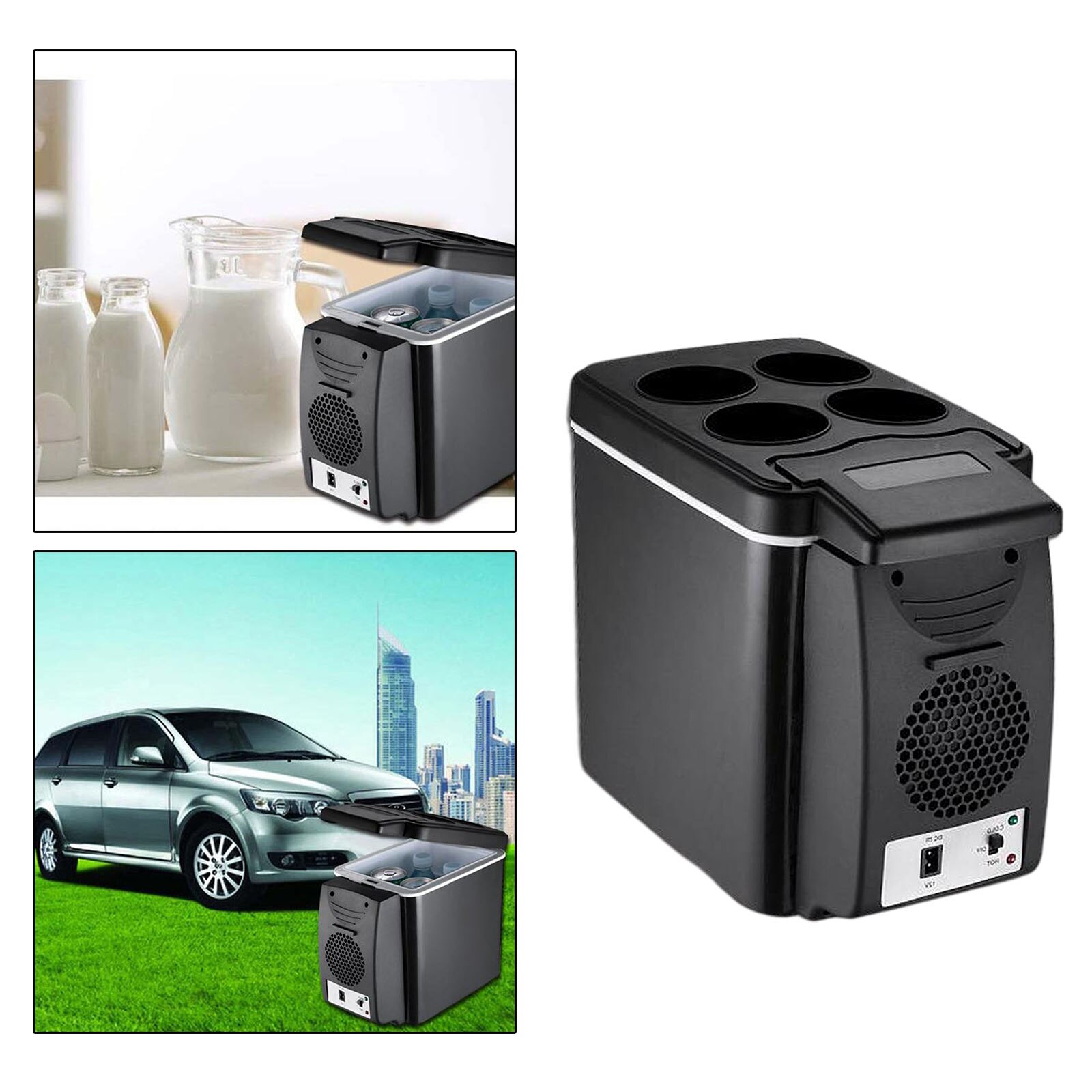 6L Mini Car Fridge Refrigerator Electric Cooler Warmer for Camping Travel