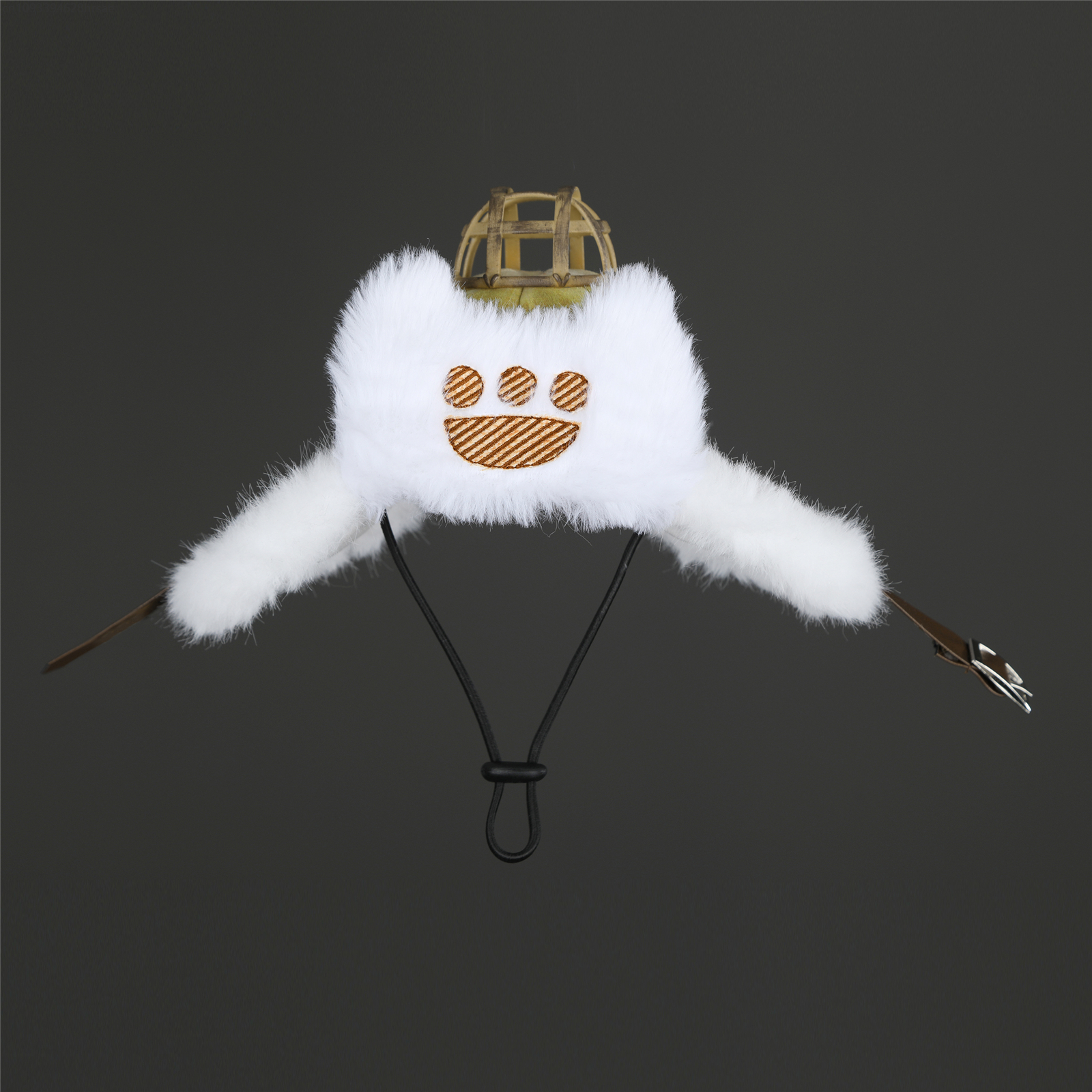 Cappello per animali domestici per gatti Gioco cosplay Cappello per travestimento Peluche peloso Palico Cap Puntelli Puntelli per costumi di carnevale per feste di Halloween