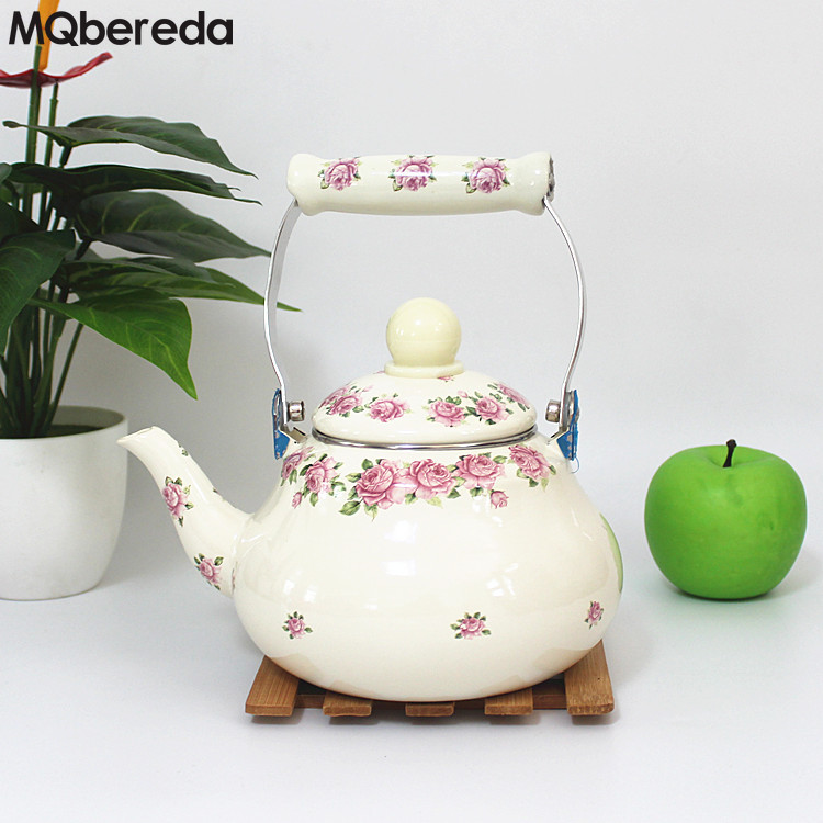 1.5L petite bouilloire en émail d'eau mignon épaississement petit Kung Fu théière gaz Type cuisinière à Induction