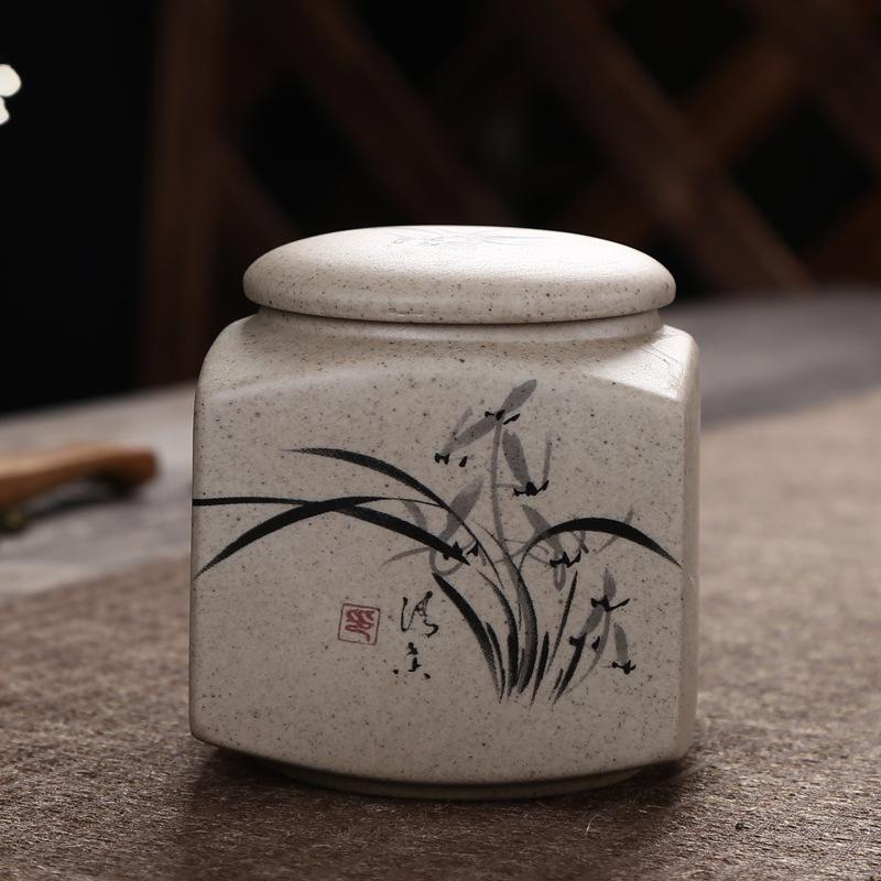 Traditionele keramische theebussen, handbedrukte chinese stijl, culturele kungfu-thee, theeservies, theepotten, blikken, dozen voor thuis