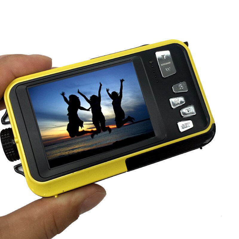 1080P Dual Screen Camera 2.7 inch TFT LCD Digital Camera Waterproof 24MP MAX 16x Digital Zoom Camcorder (DC998)