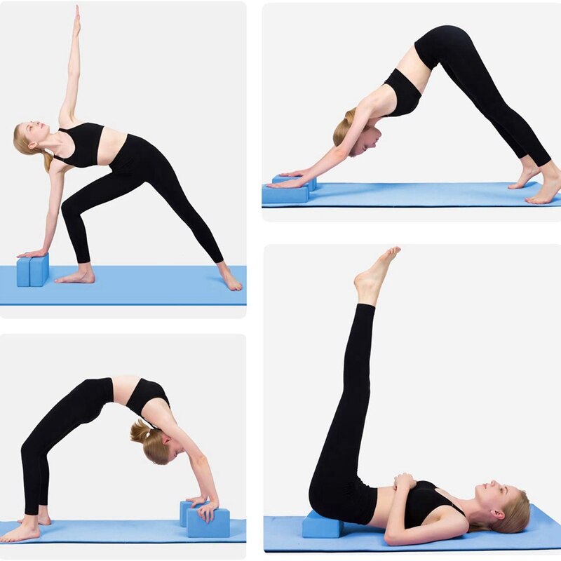 4Pakiet joga Bloki wysoki gęstość EVA miękkie klocki robić ćwiczeń stabilność równowagi robić ćwiczeń Pilates joga medytacja