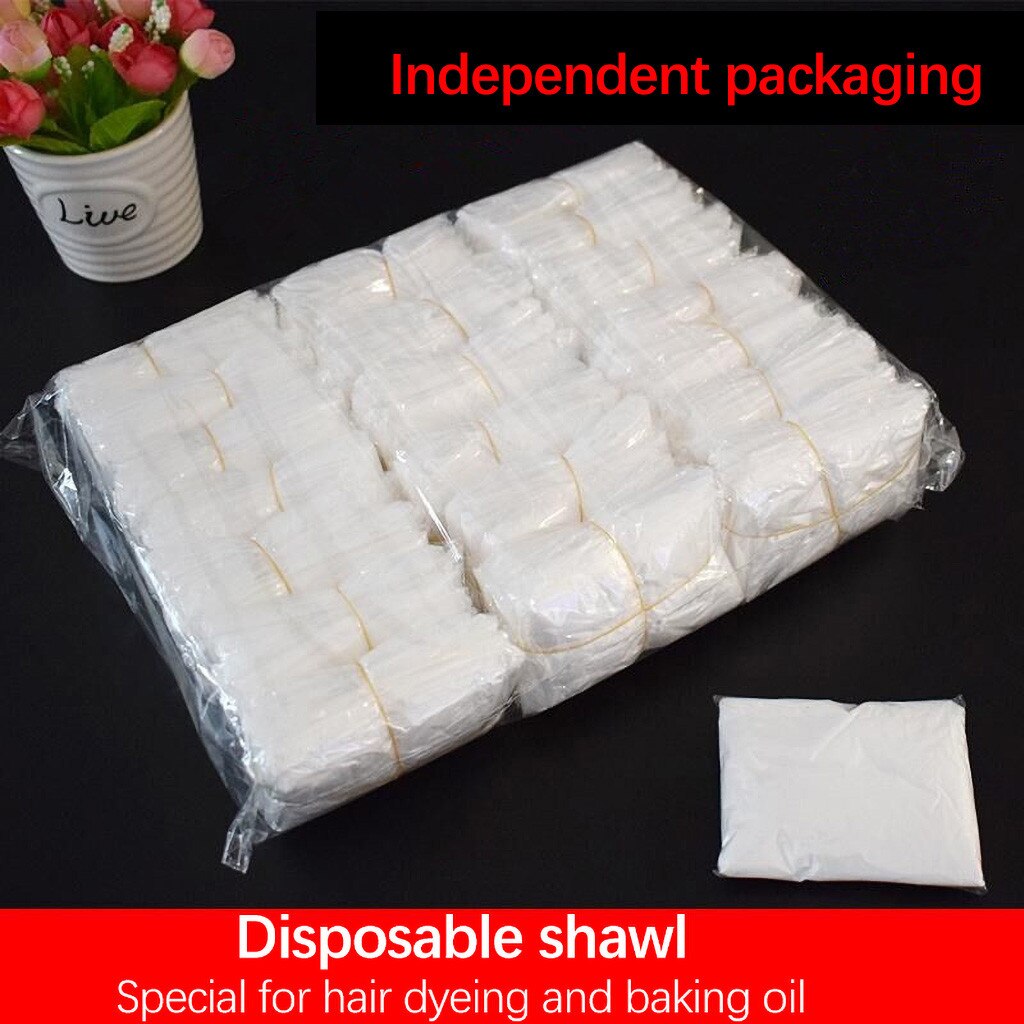 200 pcs Disposable Cape Salon Hairdressing Cloth Hair Cutting Hairdressing Cape Barber Salon Capas Hairdresser Apron Wrap Cloth