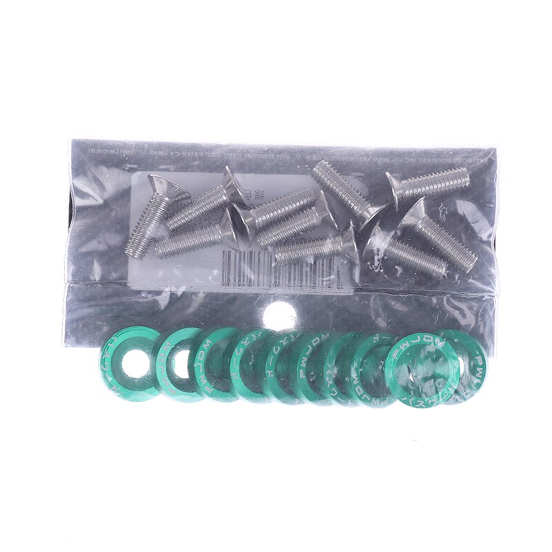 Tornillo de M6 de cierre rápido para parachoques de coche, tapa escotilla, 1 bolsa: Green