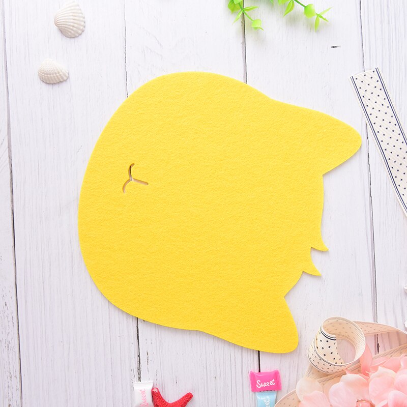 Optical Trackball PC Thicken Mouse Pad Felt Cloth 220*220*3mm Universal Cute Cat MousePad Mat for Laptop Computer Tablet PC: Yellow