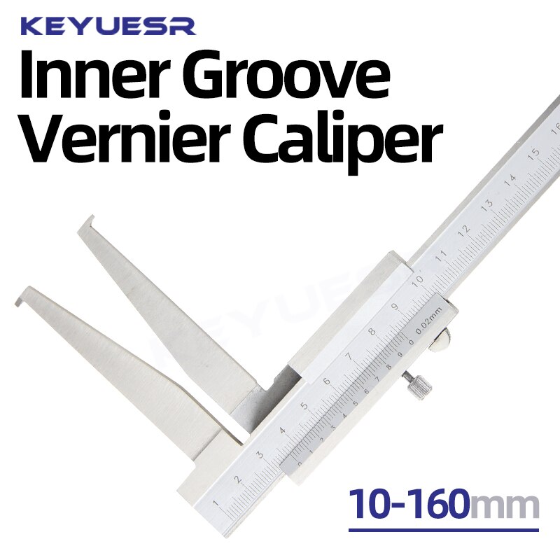10-160mm Inner Groove Caliper Intern Vernier Caliper Stainless Steel Long Claw For Inner Diameter Measurement Tool Gauge 30-300