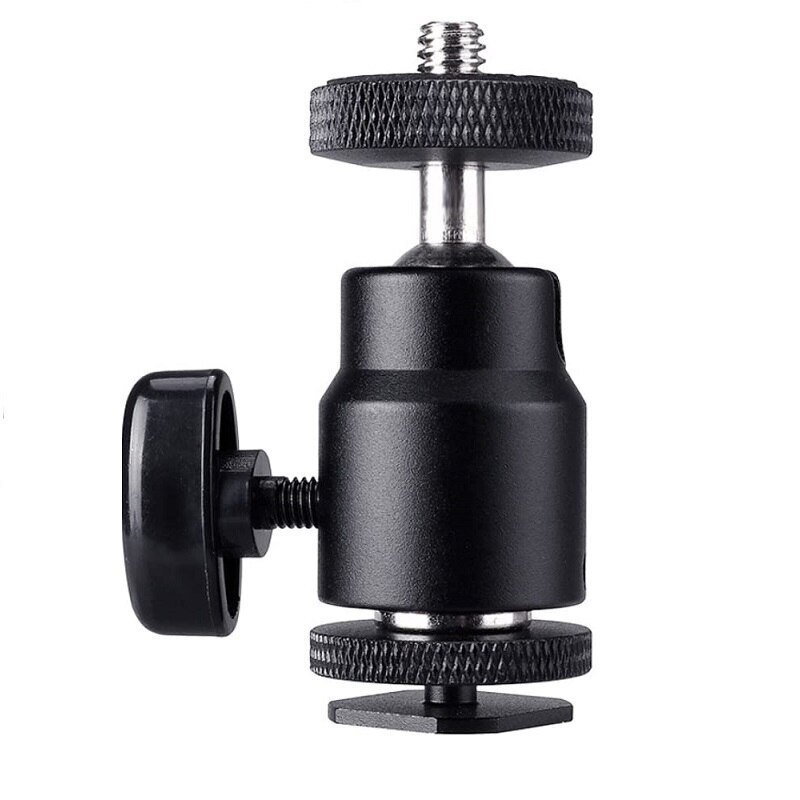 Tripod Head Camera Ball Head Shoe Mount 1/4" Ring Light Adapter for Cameras Camcorders Smartphone Video Light Microphone: 1pcs ballhead A kit