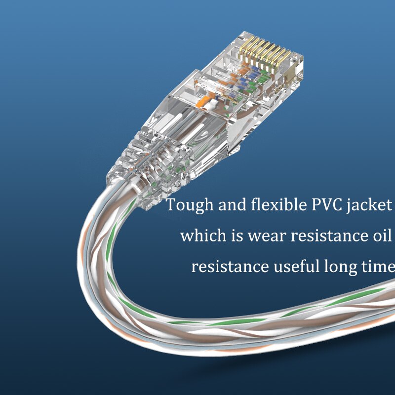 CHOSEAL Cat6 RJ45 kabel Ethernet CMR goły drut miedziany RJ45 Internet 10 gigabitowa prędkość UTP LAN Patch do laptopa Router