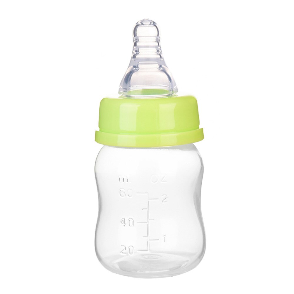 60ml naturlig følelses mini ammeflaske standard kaliber til nyfødt baby drikkevand, der fodrer mælk frugtsaft