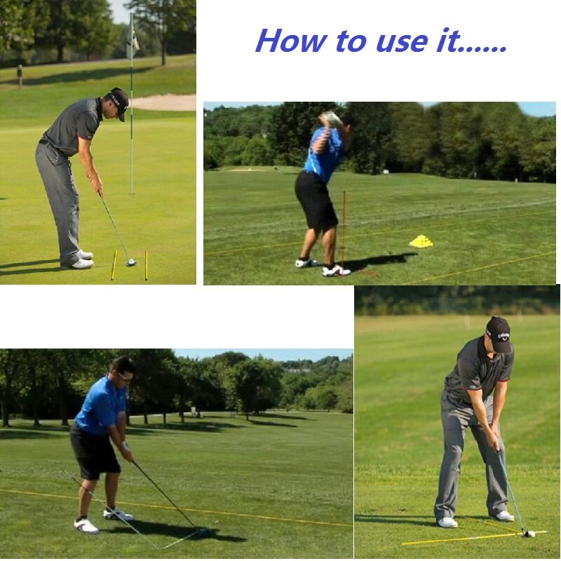 Golf Alignment Sticks Swing Plane Tour Training Aids Practice Rods Helper Tool