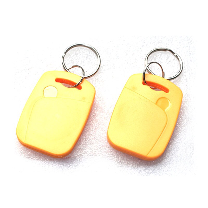 Frecuencia de Chip Dual RFID 13,56 Mhz 1K UID y EM4305 o t5577 125 kHz, etiqueta de clave de identificación, reescritura legible y grabable para copia de seguridad: yellow