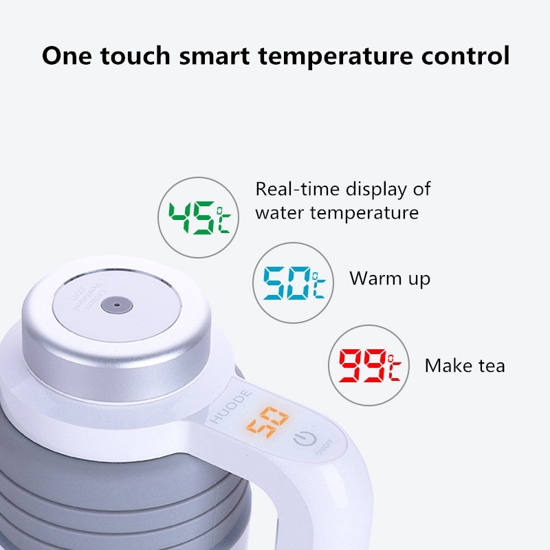 550ml 12V Car Foldable Electric Kettle Car Boiling Cup Water Heater Car Heating Portable Self-Driving Travel Car Electronics