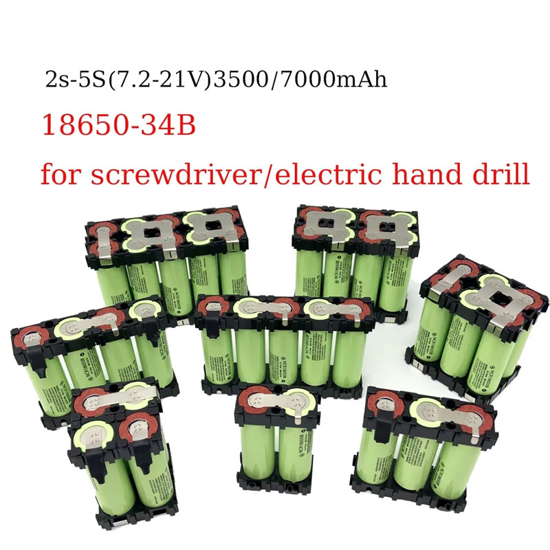 2S1P 3S2P 4S1P~5S2P 6S2P 18650-35E battery pack custom 18650-34B battery welding 3500mAh / 7000mah battery pack 7.4V to 25.2v