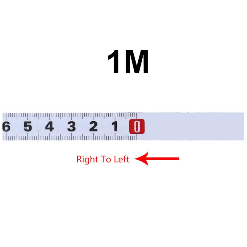 Tape Cutting Guide for Measuring Self-adhesive Metric Scale Stainless Steel Cut Tape Measure Wear-resistant Scale: 1M R-L