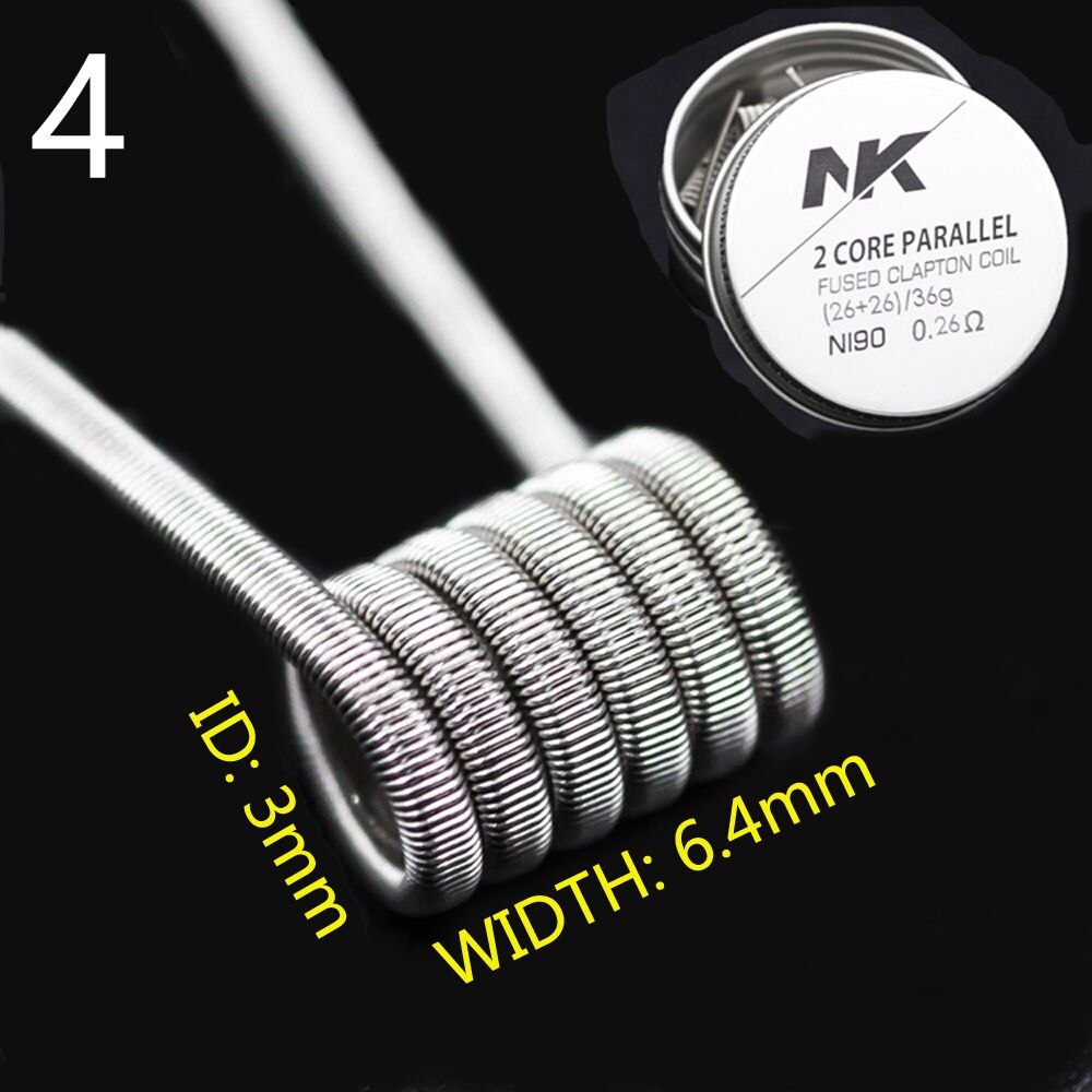 NK Ni80 DIY Coils Clean Prebuilt Triple Fused Clapton Vape Wire Flat Ribbon Heating E-cig RTA RDTA RDA RBA MTL Pre-made Coils