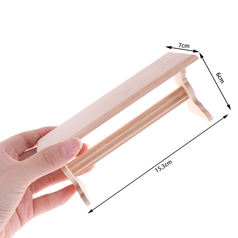 1 set van 1:12 poppenhuis mini houten lange eettafel en 2 bankenset meubelonderdelen