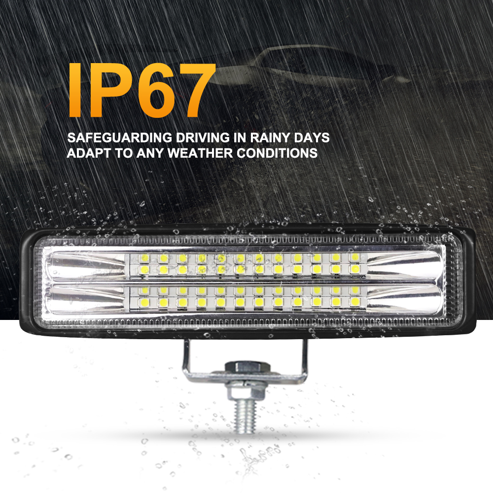 72W Auto Led Verlichting Bar Wit Licht Spotlight Led Mistlichten Voor Moto Offroad Atv 4X4 tractor Truck Auto Barra Led Koplamp