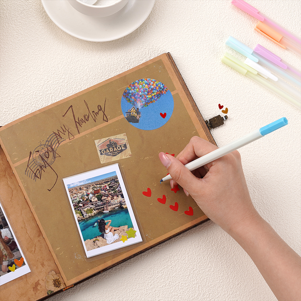 Álbum de fotos hecho a mano DIY de 146 páginas, álbum de recortes, nuestro libro de aventuras, álbum Retro Kraft, recuerdo de aniversario, boda, del día de la madre