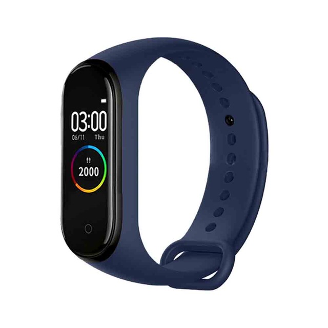 M4 Sport Bracelet bande intelligente 4 podomètre fréquence cardiaque Fitness tracker Bluetooth Wirstband étanche Smartband pour mi xio mi xiaomi: Blue