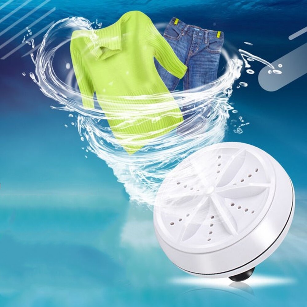 Mini washing machine portable ultrasonic turbine