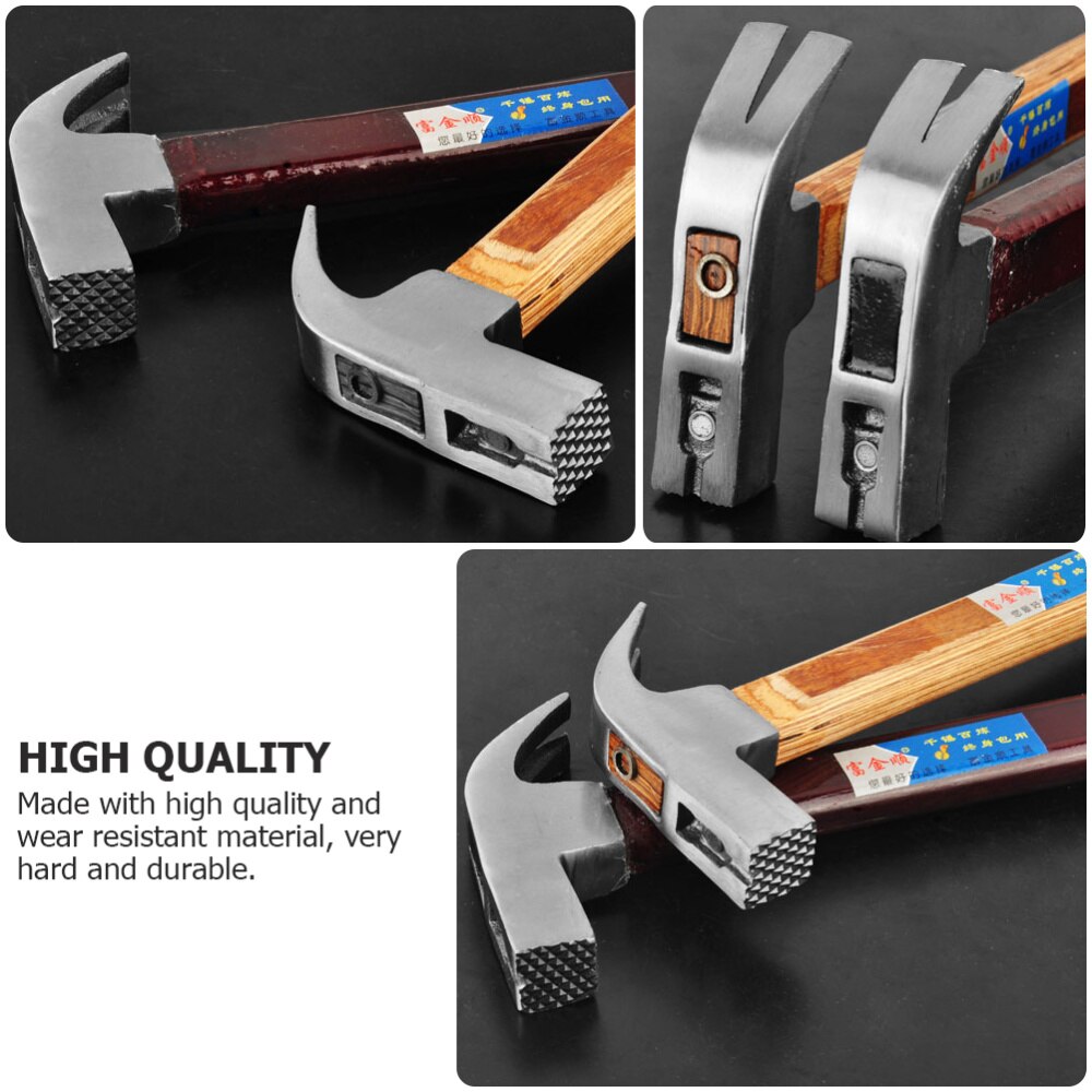 1PC Wood Handle Hammer Anti-slip Claw Hammer Practical Nail Hammer Nail Pulling Hammer Nailucker Hammer for Dorm Hometudio