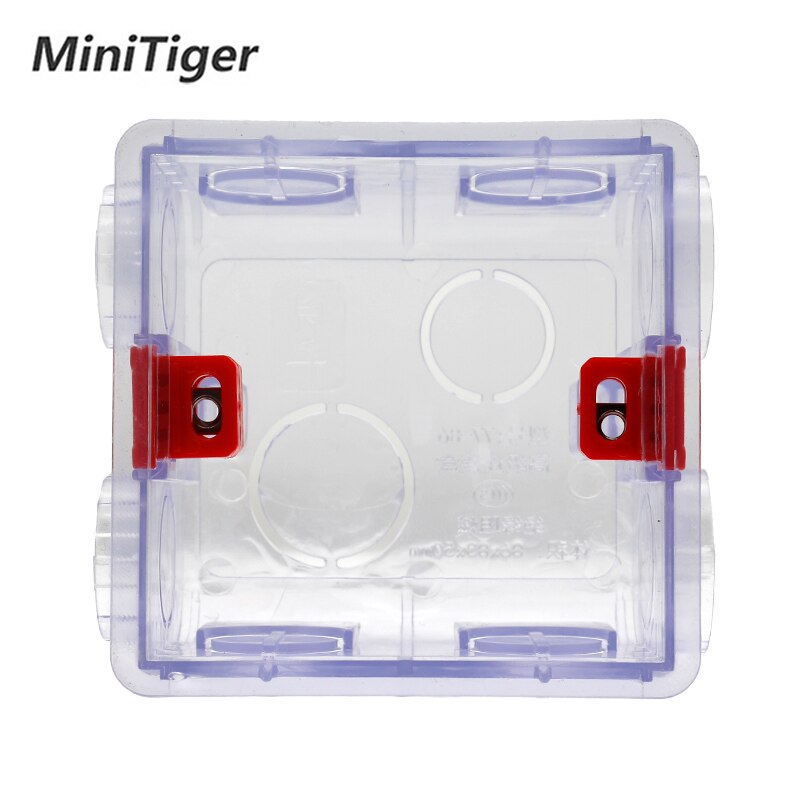 Minitiger-caja de montaje transparente ajustable, casete interno de 86mm * 83mm * Interruptor táctil WIFI y 50mm para enchufe USB, 86 tipos: Default Title