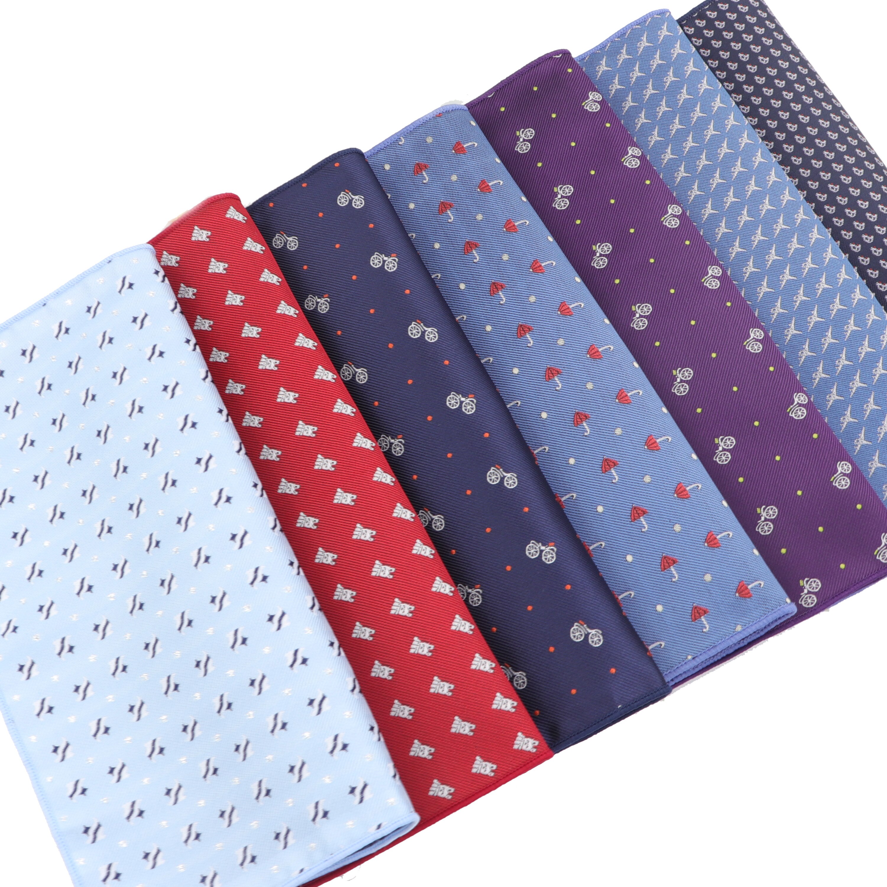 Mannen Polyester Zijden Zakdoek Pocket Plein Vintage Stof Zakdoeken Paraplu Auto Vis Vliegtuigen Fiets Borst Handdoek 23*23 cm