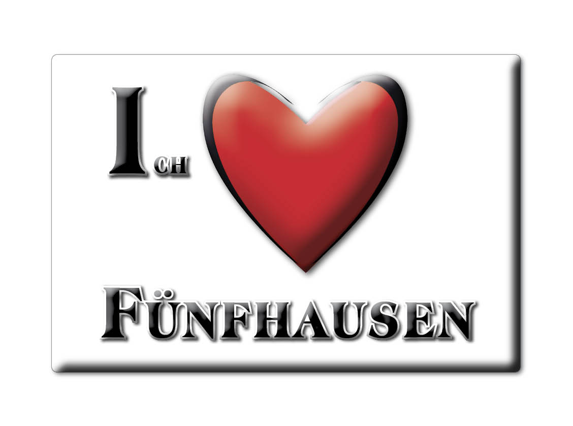 FÜNFHAUSEN aimant aimant hambourg (HH) allemagne réfrigérateur aimant SOUVENIR j'aime: NORMAL
