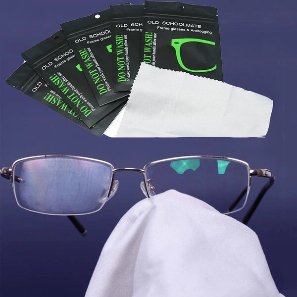 30Pcs Reusable Anti-Fog Glasses Wipes Suede Pre-moistened Antifog Lens Cloth Defogger Eyeglass Wipe Eye Glasses Prevent Fogging