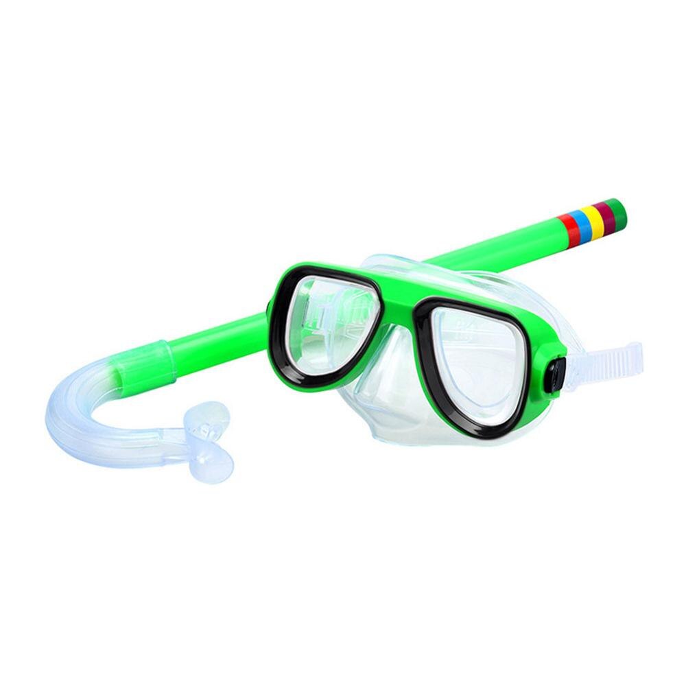 Snorkelen Kinderen Duikbril + Zuigbuis Set Nieuw Materiaal Pvc Niet-toxische Milieubescherming Materiaal Duiken Set Ch: Green