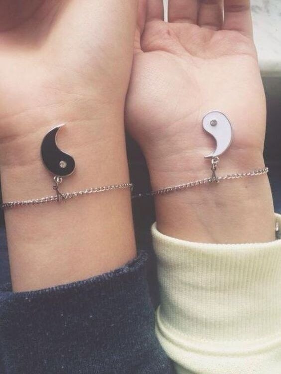 BFF Yin Yang Bracciali-Set di 2,Yin Yang Del Braccialetto, Amicizia Regalo per Il Vostro BFF, best Amico, Best vale a dire, la Sorella, Anima Sorelle