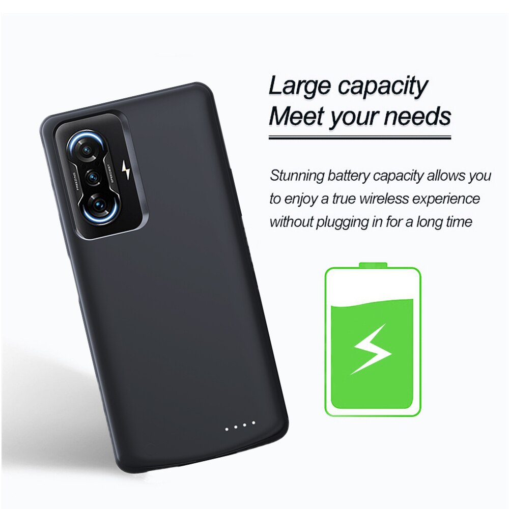 Acculader Gevallen Voor Xiaomi Redmi K40 Gaming Powerbank Case 6800Mah Siliconen Shockproof Externe Batterij Opladen Cover