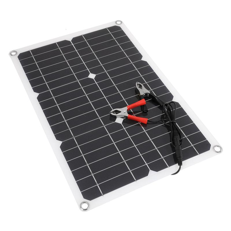 100W 12V Solar Panel Kit Single/Dual USB Port Off Grid Monocrystalline Module with 30A Solar Charge Controller