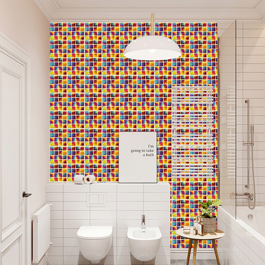 Stick On Tiles 10-Pack Mosaic Tile Stickers - Self-Adhesive Vinyl Decals  For Kitchen \u0026 Bathroom Walls Self Adhesive Wall Tiles For Kitchen, image size:1001x1001